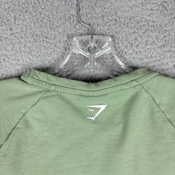 Gymshark Crop Top Women’s Medium Sage Custom Activewear Gym Yoga Running Dance - Picture 4 of 7